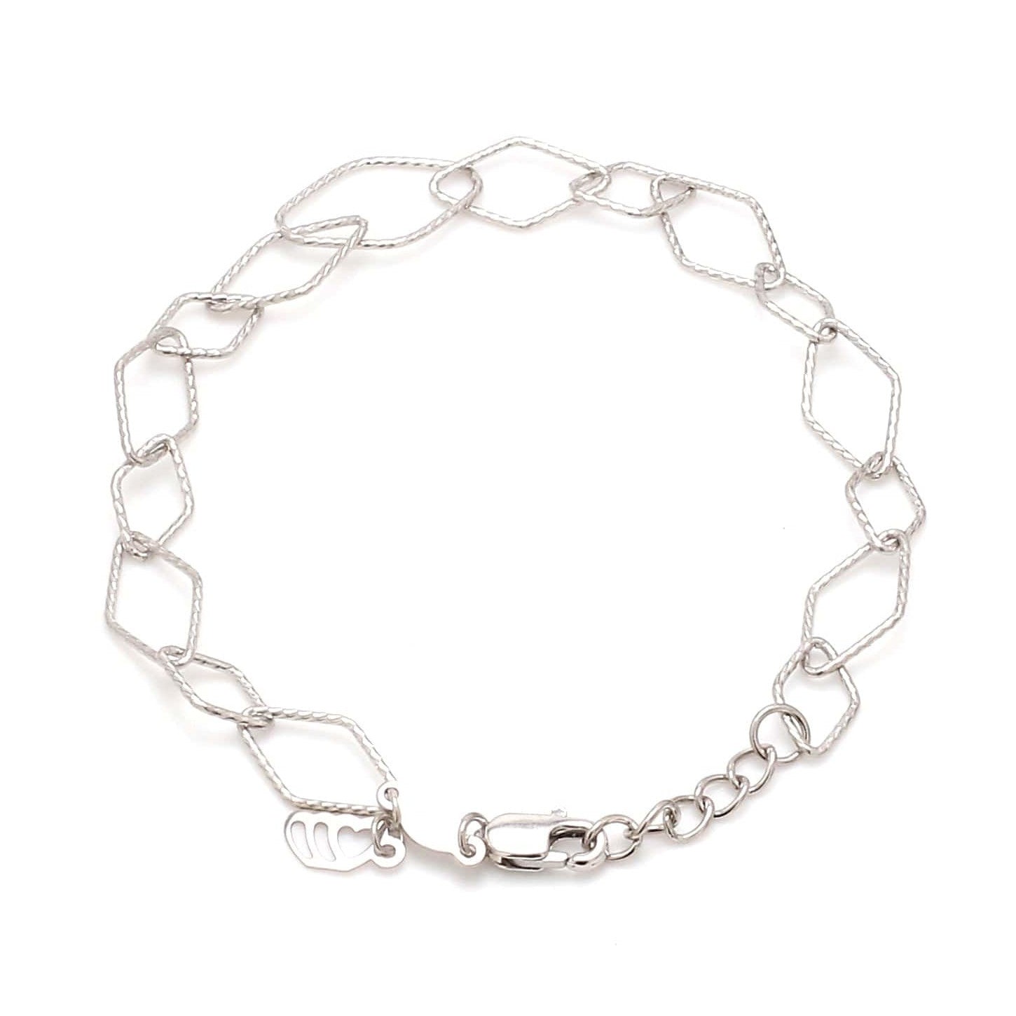 Japanese Platinum Rhombus Links Bracelet for Women JL PTB 1166