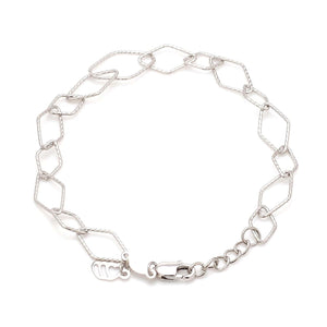 Japanese Platinum Rhombus Links Bracelet for Women JL PTB 1166