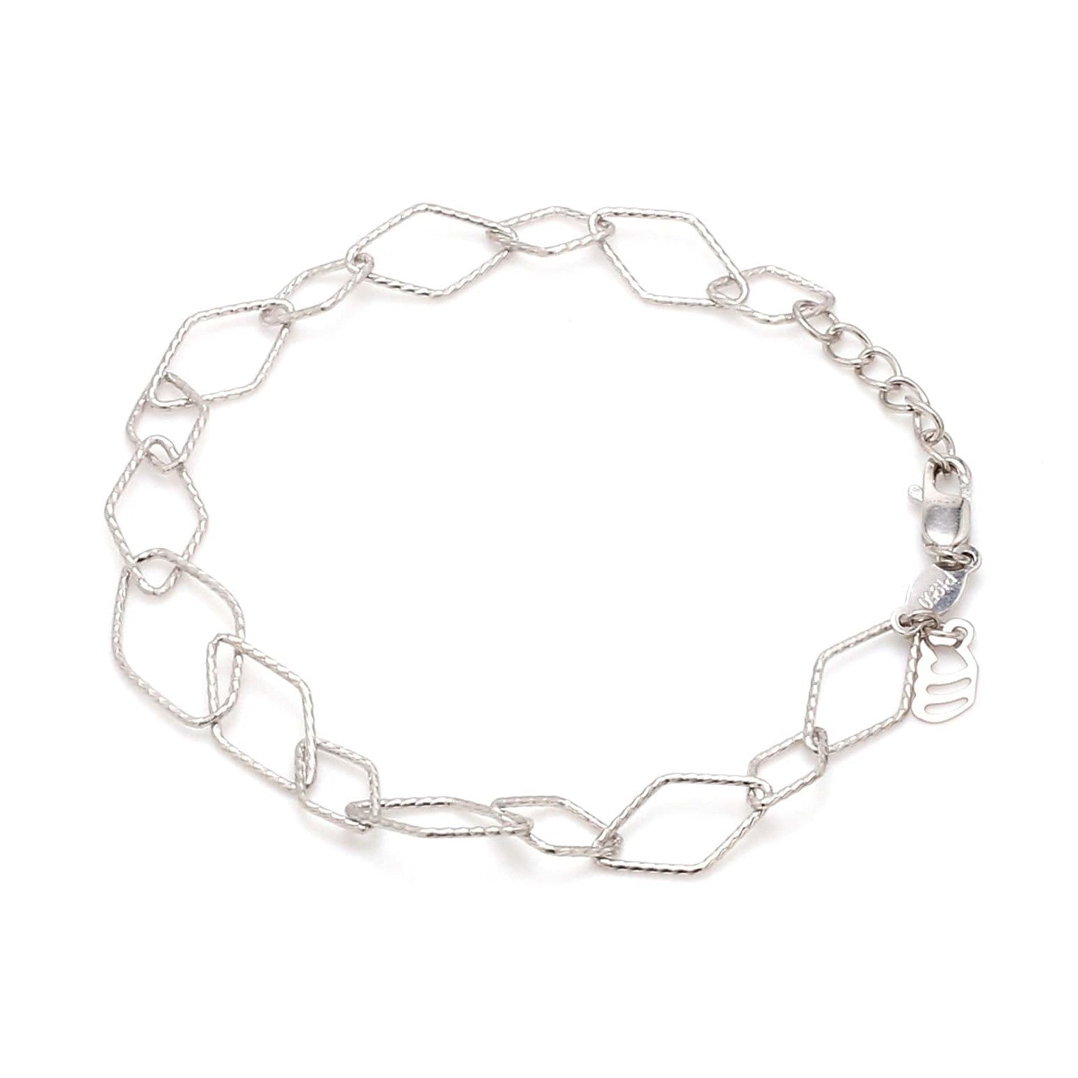 Japanese Platinum Rhombus Links Bracelet for Women JL PTB 1166