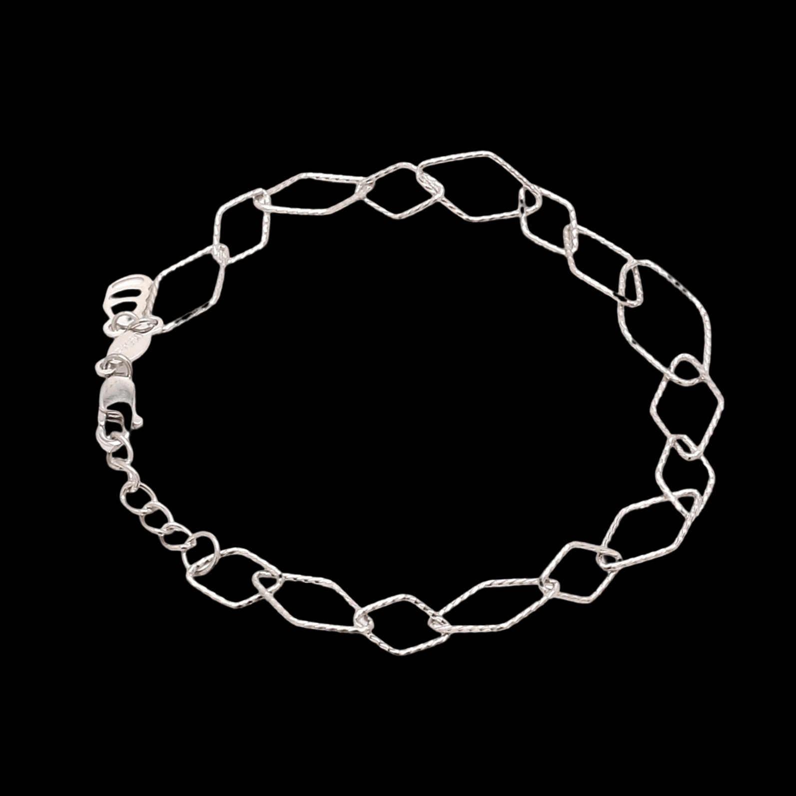 Japanese Platinum Rhombus Links Bracelet for Women JL PTB 1166