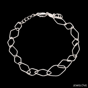 Japanese Platinum Rhombus Links Bracelet for Women JL PTB 1166