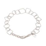 Load image into Gallery viewer, Japanese Platinum Square Links Bracelet for Women JL PTB 1167
