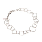 Load image into Gallery viewer, Japanese Platinum Square Links Bracelet for Women JL PTB 1167
