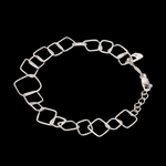 Load image into Gallery viewer, Japanese Platinum Square Links Bracelet for Women JL PTB 1167
