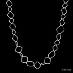 Load image into Gallery viewer, Japanese Platinum Square Links Necklace Chain for Women JL PT CH 1167
