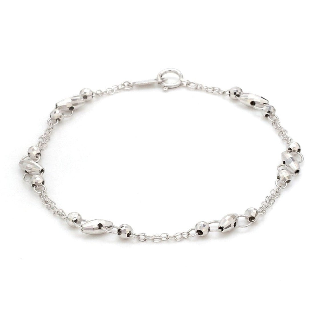 Japanese Platinum with Diamond Cut Balls Bracelet for Women JL PTB 1069