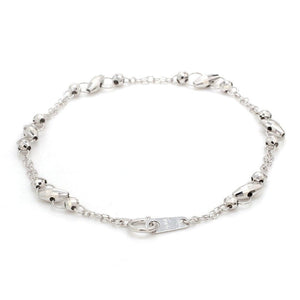 Japanese Platinum with Diamond Cut Balls Bracelet for Women JL PTB 1069