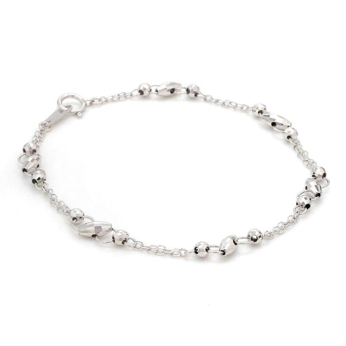 Japanese Platinum with Diamond Cut Balls Bracelet for Women JL PTB 1069