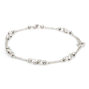 Japanese Platinum with Diamond Cut Balls Bracelet for Women JL PTB 1069