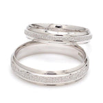 Load image into Gallery viewer, Japanese Rough Texture Platinum Love Bands JL PT 609
