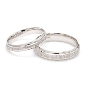 Japanese Rough Texture Platinum Love Bands JL PT 609