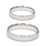 Load image into Gallery viewer, Japanese Textured Platinum Love Bands JL PT 606
