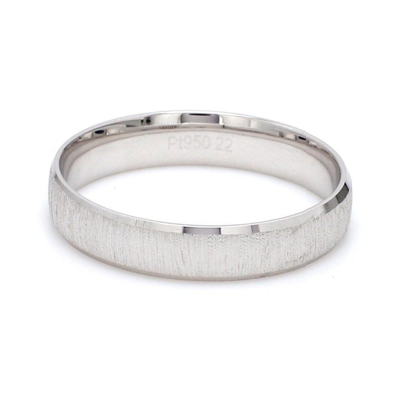 Japanese Textured Platinum Love Bands JL PT 606