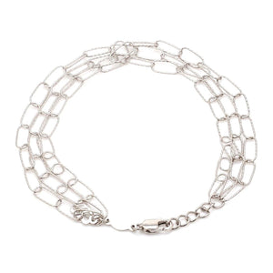 Japanese Three Layer Links Platinum Bracelet for Women JL PTB 1162