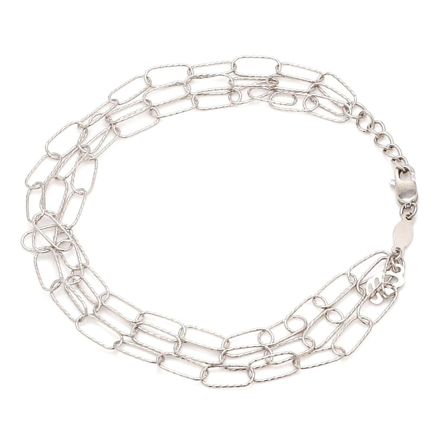 Japanese Three Layer Links Platinum Bracelet for Women JL PTB 1162