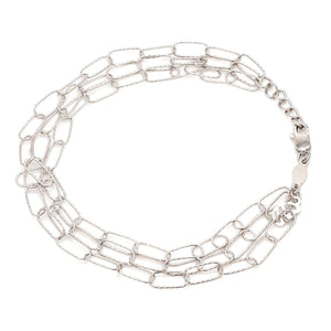 Japanese Three Layer Links Platinum Bracelet for Women JL PTB 1162