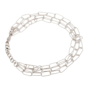 Japanese Three Layer Links Platinum Bracelet for Women JL PTB 1162