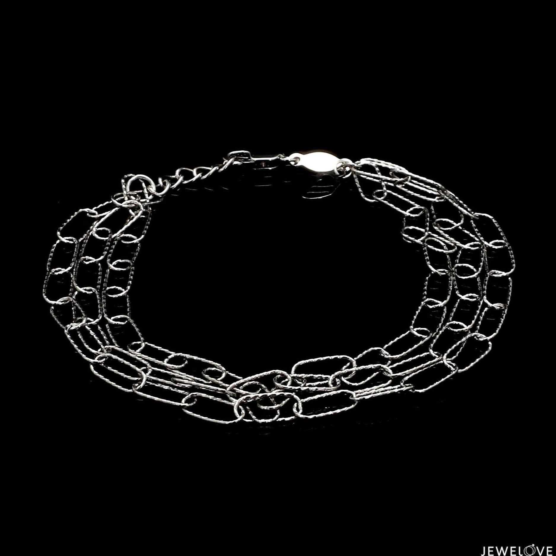 Japanese Three Layer Links Platinum Bracelet for Women JL PTB 1162