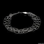 Load image into Gallery viewer, Japanese Three Layer Links Platinum Bracelet for Women JL PTB 1162
