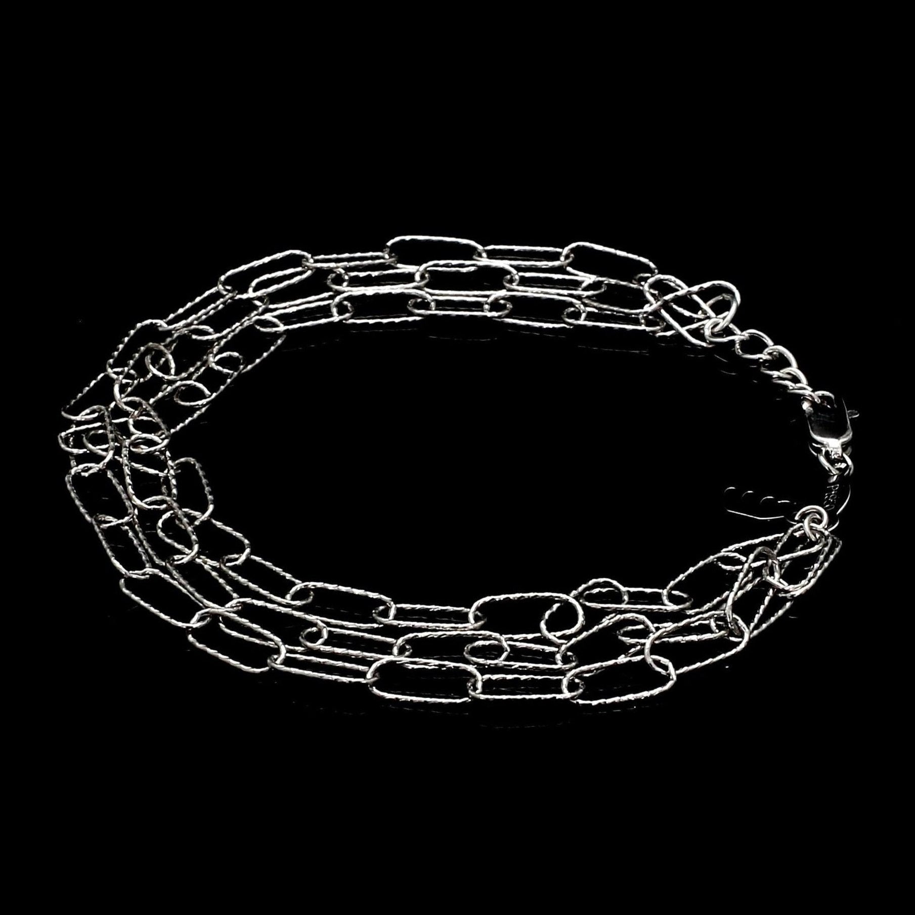 Japanese Three Layer Links Platinum Bracelet for Women JL PTB 1162