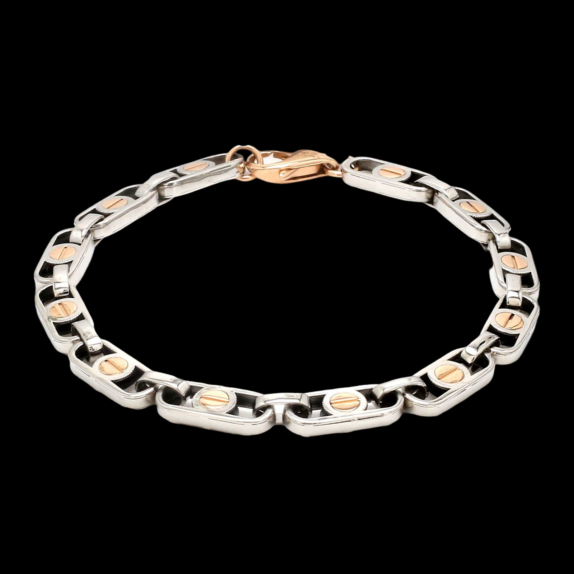 Platinum & Rose gold Bracelet for Men JL PTB 1076