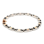 Load image into Gallery viewer, Platinum &amp; Rose gold Bracelet for Men JL PTB 1076
