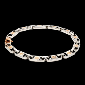 Platinum & Rose gold Bracelet for Men JL PTB 1076