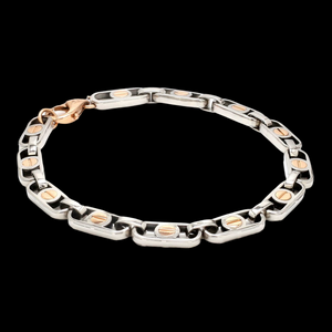 Platinum & Rose gold Bracelet for Men JL PTB 1076