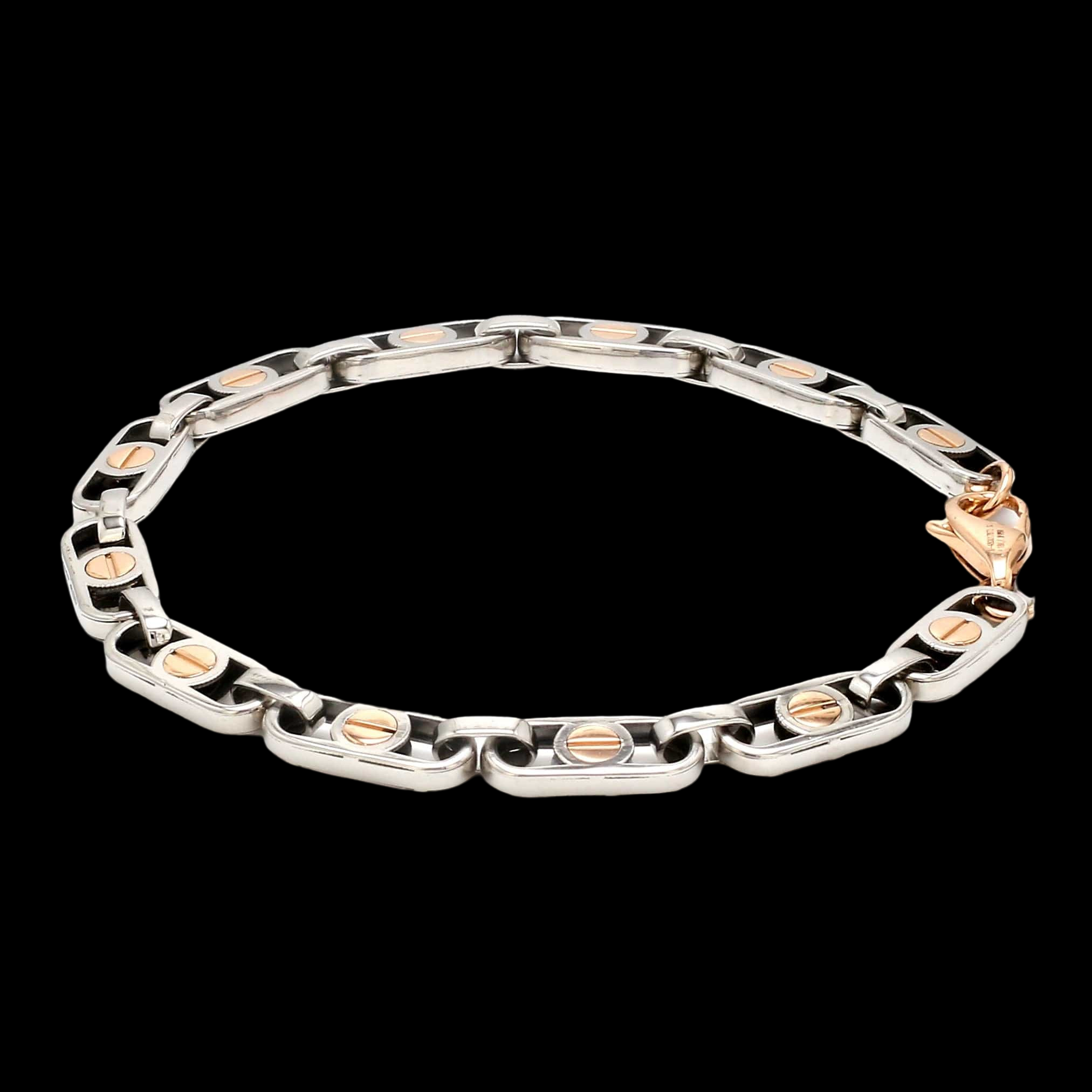 Platinum & Rose gold Bracelet for Men JL PTB 1076