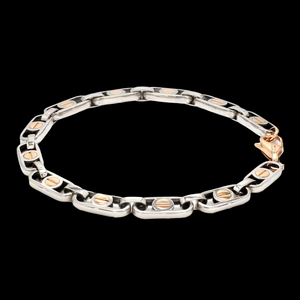 Platinum & Rose gold Bracelet for Men JL PTB 1076