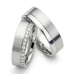 Load image into Gallery viewer, Matte Finish Platinum Love Bands JL PT 287
