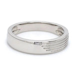 Load image into Gallery viewer, Matte Finish Platinum Love Bands with Parallel Lines JL PT 421
