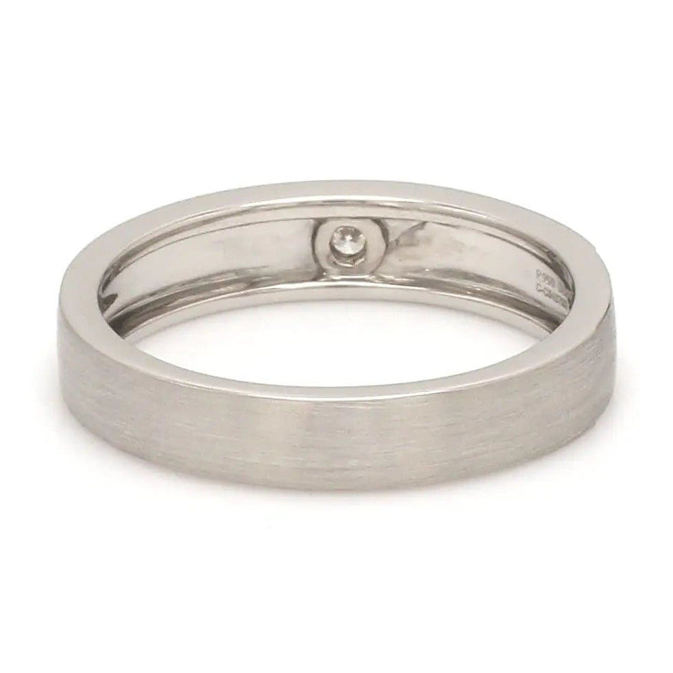 Matte Finish Platinum Love Bands with Parallel Lines JL PT 421