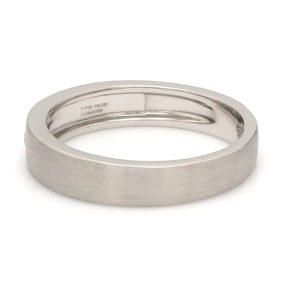 Matte Finish Platinum Love Bands with Parallel Lines JL PT 421