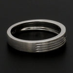 Load image into Gallery viewer, Matte Finish Platinum Love Bands with Parallel Lines JL PT 421
