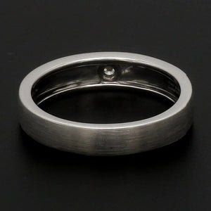 Matte Finish Platinum Love Bands with Parallel Lines JL PT 421