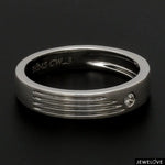 Load image into Gallery viewer, Matte Finish Platinum Love Bands with Parallel Lines JL PT 421
