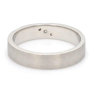 Matte Finish Platinum Love Bands with Slanting Lines JL PT 474