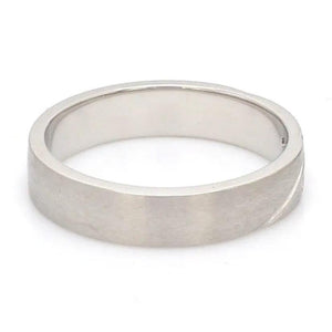 Matte Finish Platinum Love Bands with Slanting Lines JL PT 474