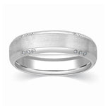 Load image into Gallery viewer, Matte Finish Platinum Ring for Men with Tiny Diamonds JL PT 295
