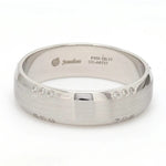 Load image into Gallery viewer, Matte Finish Platinum Ring for Men with Tiny Diamonds JL PT 295
