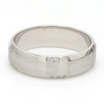 Load image into Gallery viewer, Matte Finish Platinum Ring for Men with Tiny Diamonds JL PT 295
