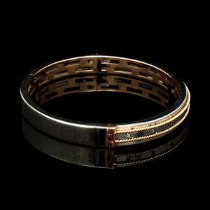 Men of Platinum| 7mm Platinum & Rose Gold Bracelet for Men JL PTB 1215