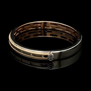 Men of Platinum| 7mm Platinum & Rose Gold Bracelet for Men JL PTB 1215