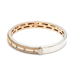 Men of Platinum| 7mm Platinum & Rose Gold Bracelet for Men JL PTB 1215