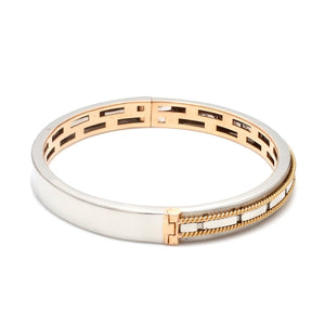 Men of Platinum| 7mm Platinum & Rose Gold Bracelet for Men JL PTB 1215