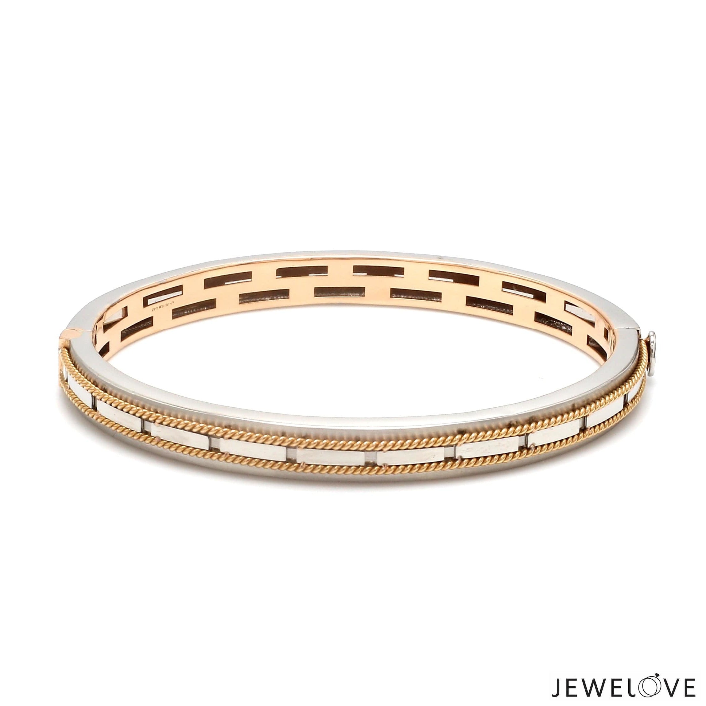 Men of Platinum| 7mm Platinum & Rose Gold Bracelet for Men JL PTB 1215