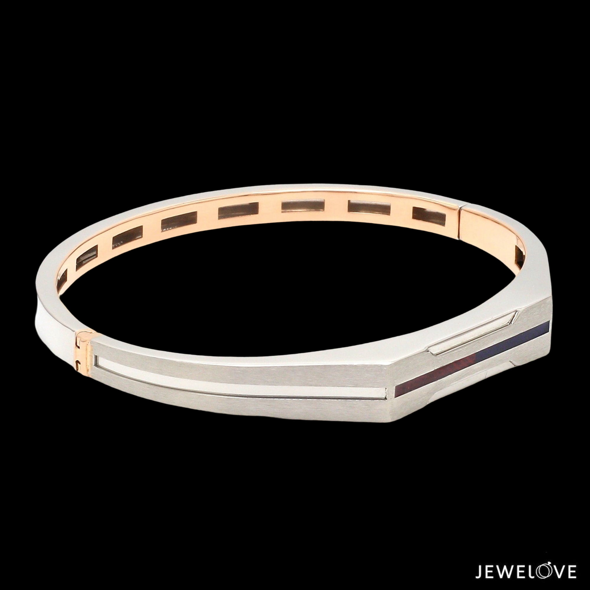 Men of Platinum| 8 Platinum & Rose Gold Bracelet for Men JL PTB 1220