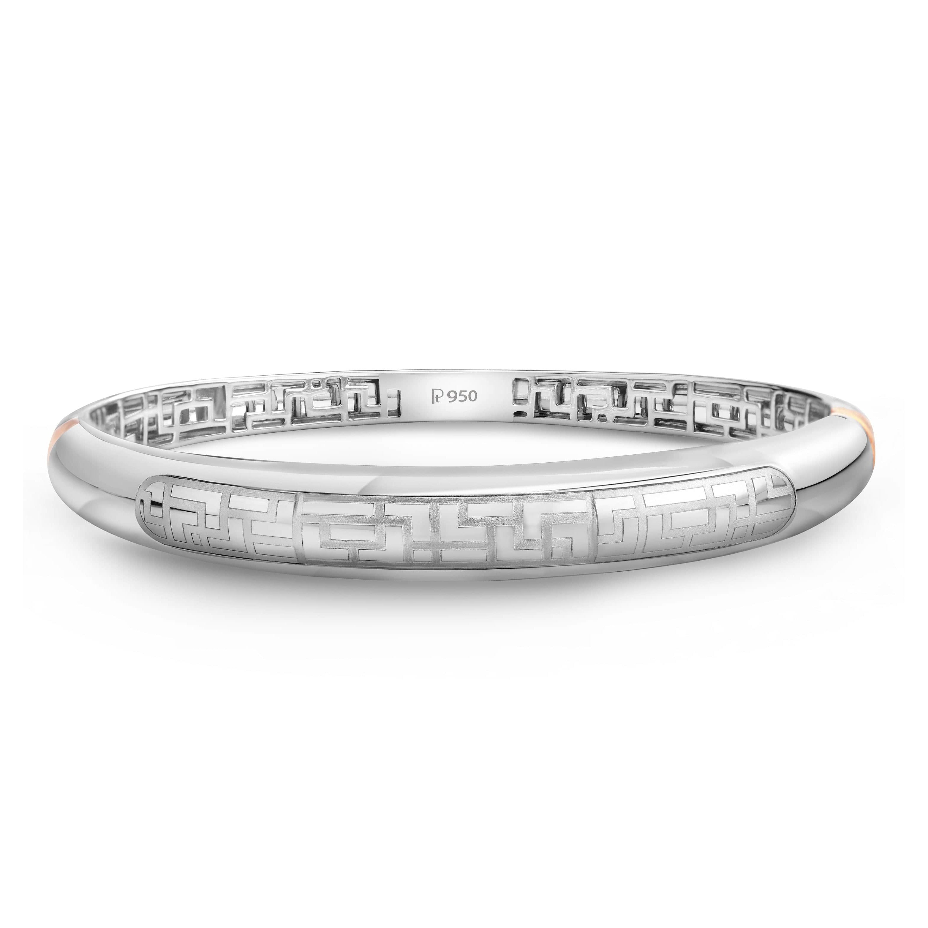 Men of Platinum | Designer Platinum Geometric Maze Bracelet JL PTB 741