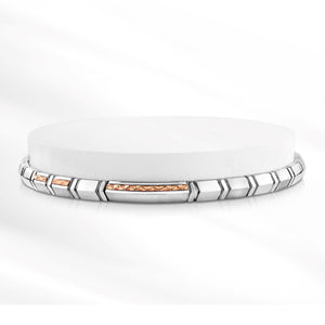 Men of Platinum | Designer Platinum Bracelet with Rose Gold for Men JL PTB 1186